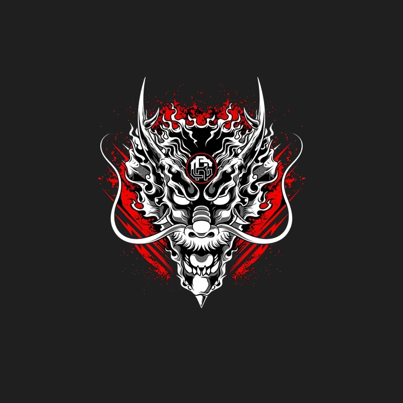 Drachenmaske mit Flammenkunst Herren Tanktops