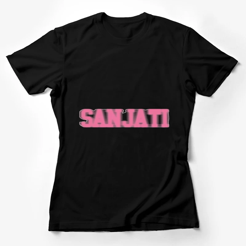 Rosa Graffiti-Text Damen T-Shirt