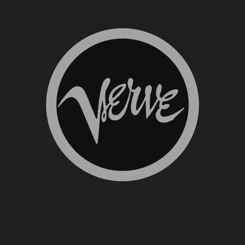 Circular Verve Logo: Minimalist Black and White Typography Design Male Tank Top