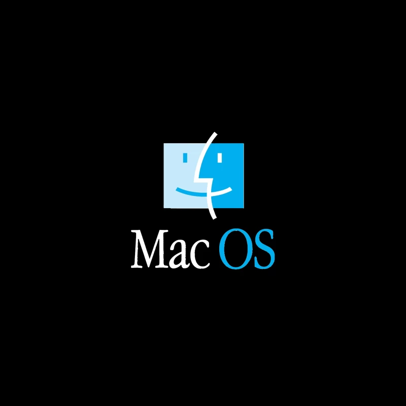 MacOS Operating System Logo in Blue and White iPhone Case