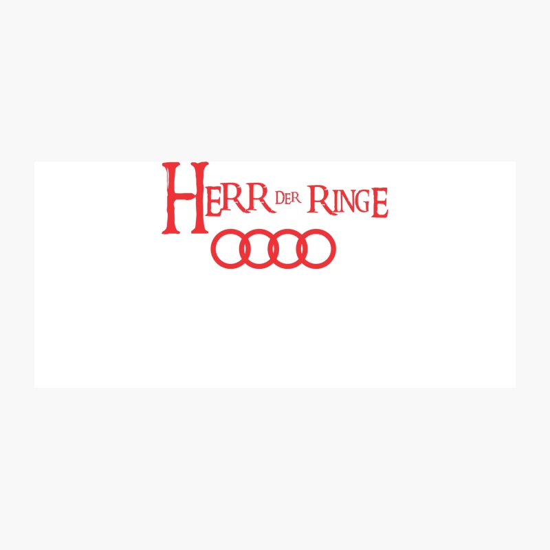 Audi Logo Wordplay in German: "Lord of the Rings" Coffee Mug