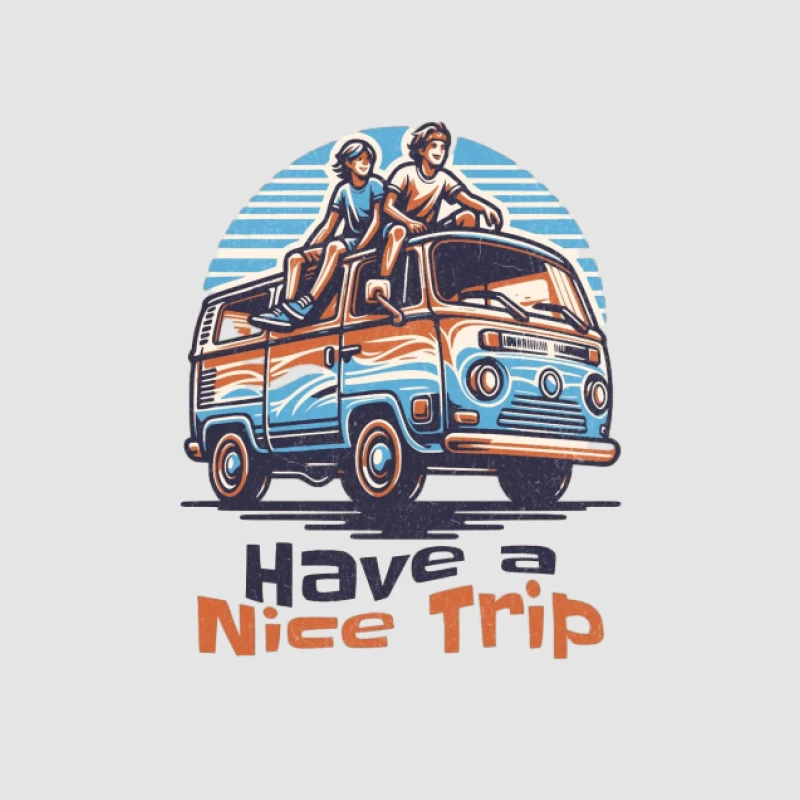 Roadtrip-Abenteuer mit Retro-Bus Herren Pullover Hoodie