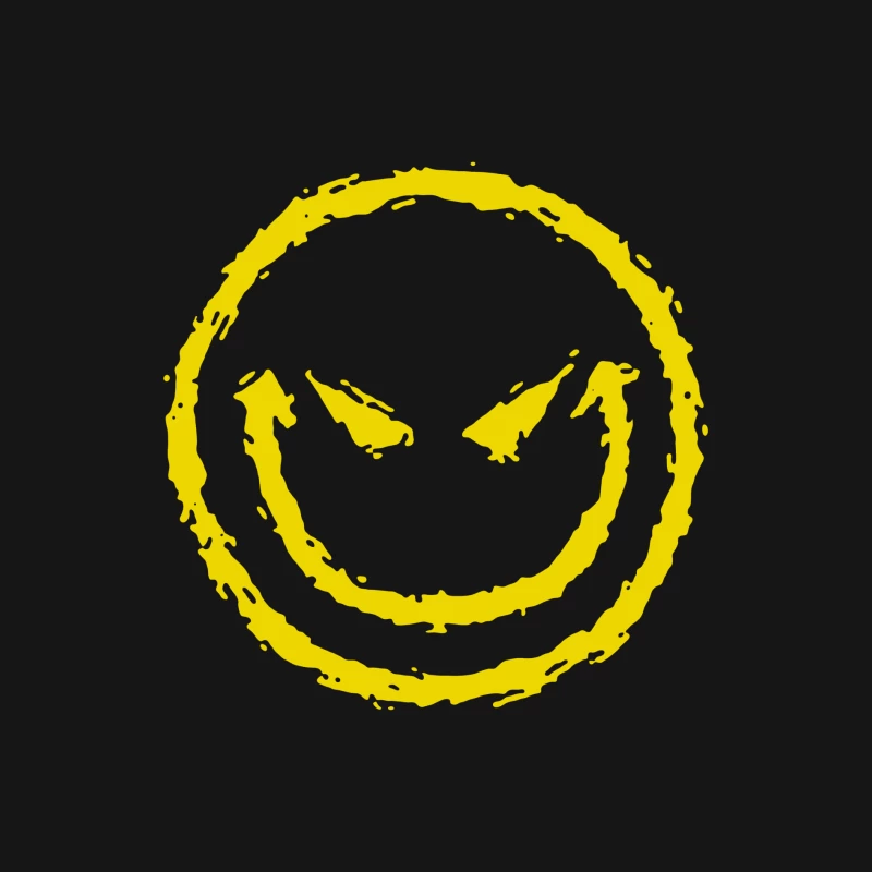 Böser Smiley-Gesicht Herren Langarm T-Shirt
