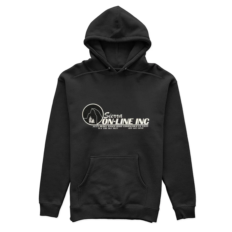 Minimalist Mountain and Pine Trees Corporate Logo Design Female Pullover Hoodie