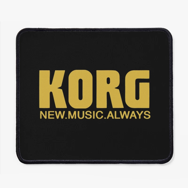 Korg Music Equipment Brand Logo in Yellow Mouse Pad