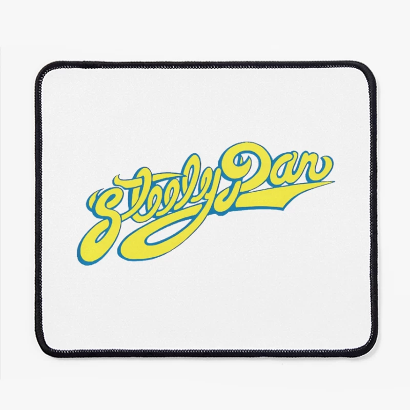 Steely Dan Classic Yellow Cursive Band Logo Mouse Pad