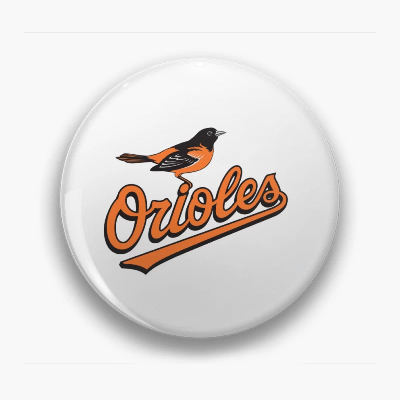 Baltimore Orioles MLB Baseball Team Logo with Orange Bird Mascot Pin