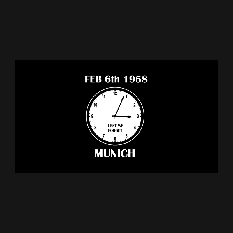 Munich Air Disaster Memorial Clock: Lest We Forget Desk Mat