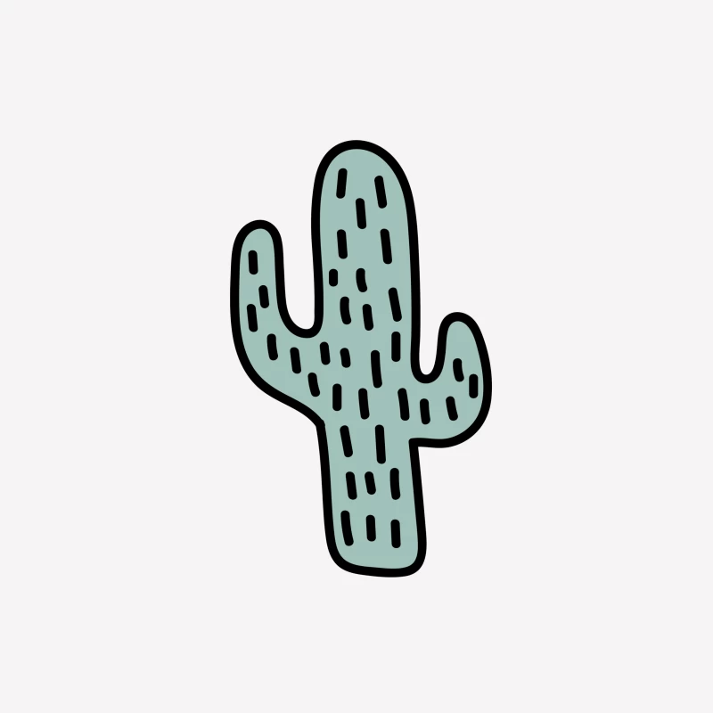 Cactus Dessiné à la Main Femme T-Shirt