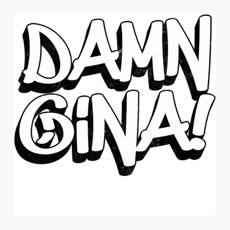 Damn Gina! 90s Kid Retro Design Pin
