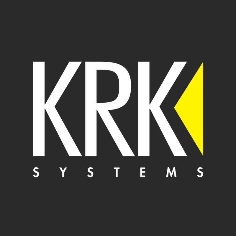 KRK Systems Minimalist Logo Design with Yellow Accent Baseball Cap