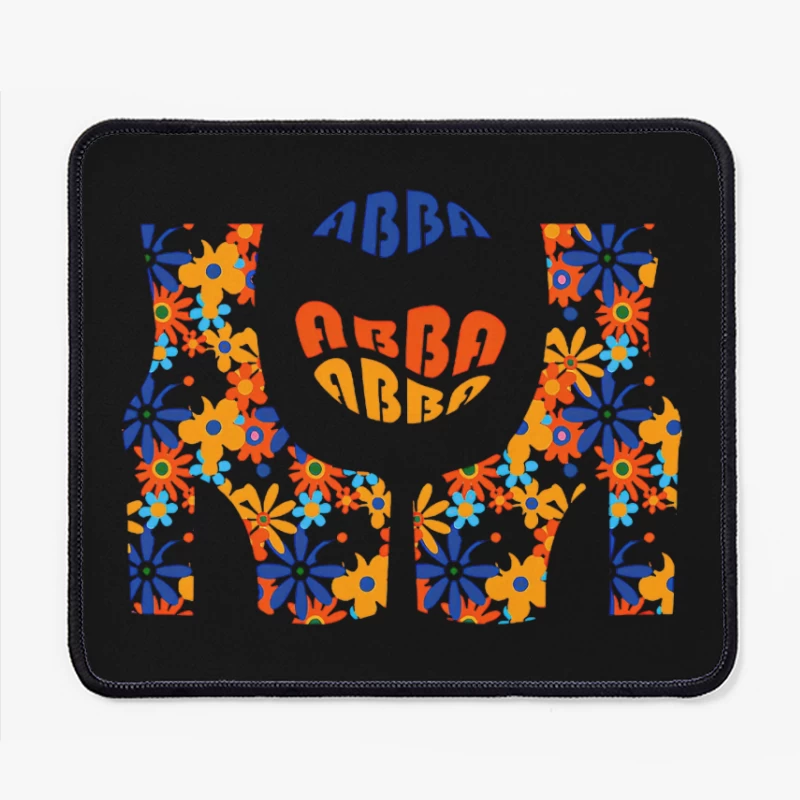 Abba Band Flowers Art Mouse Pad