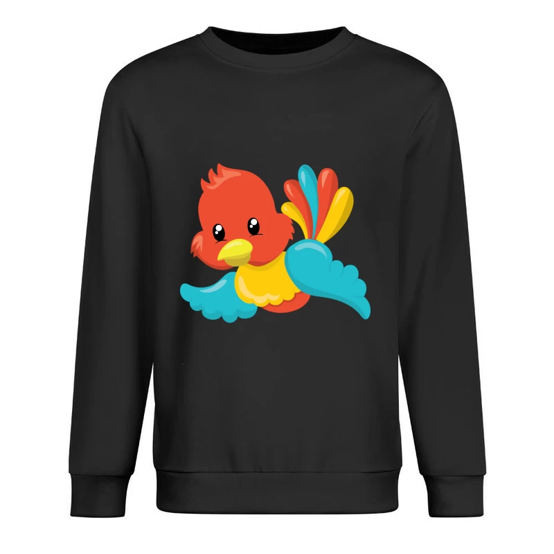 Oiseau dessin animé coloré Homme Sweat-shirt à enfiler