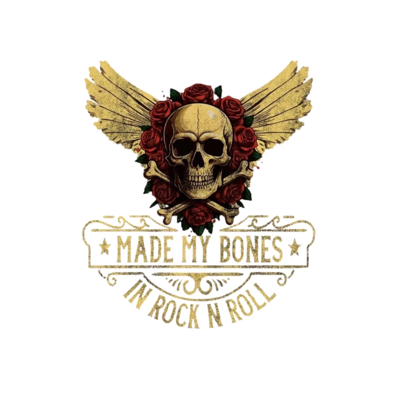 Rock and Roll Skull Design Mouse Pad