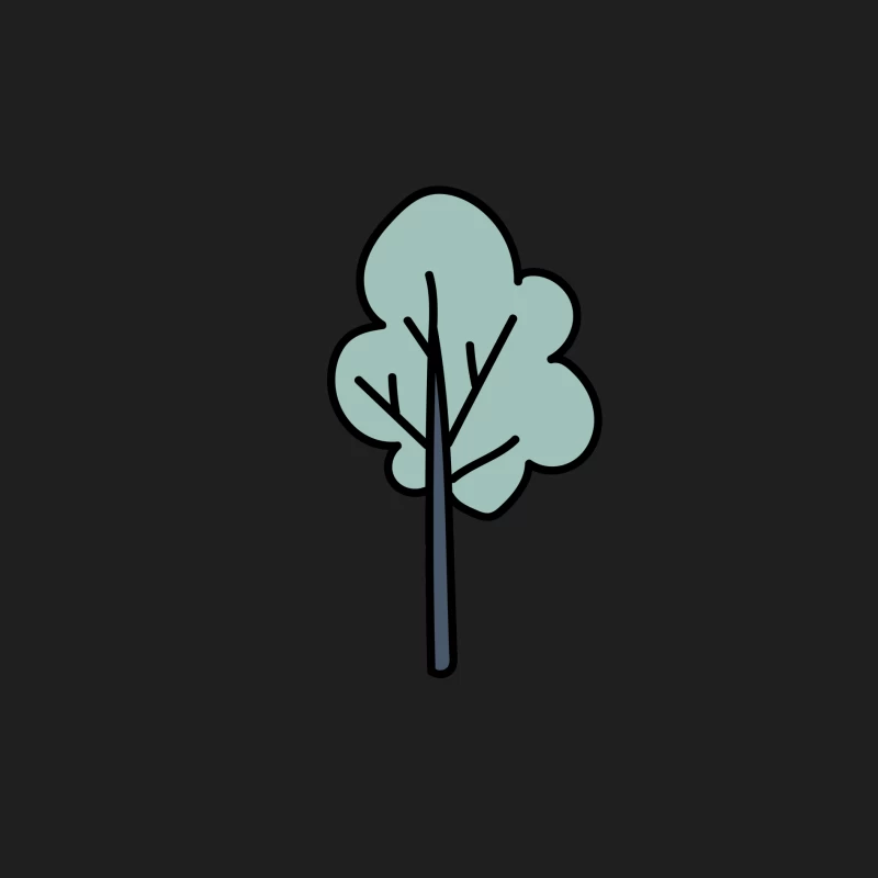 Arbre stylisé avec tronc noir Homme Débardeur