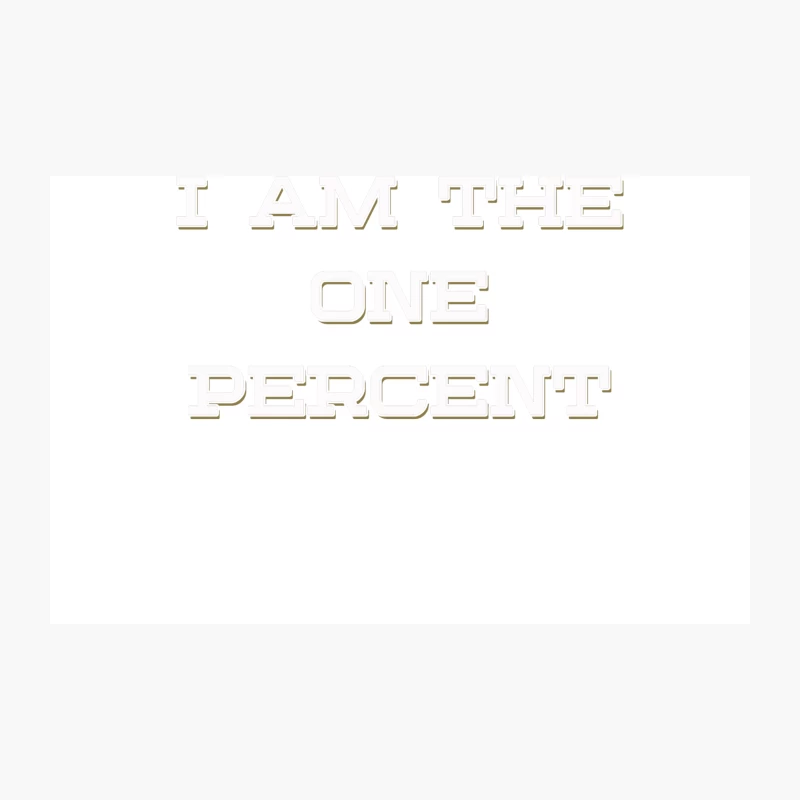 One Percent: Minimalist Typography on White Travel Mug