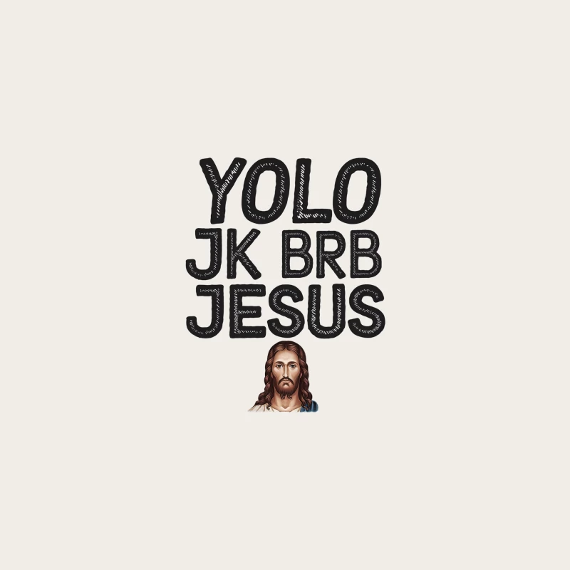 Humorous Religious Typography with Jesus Image Bucket Hat