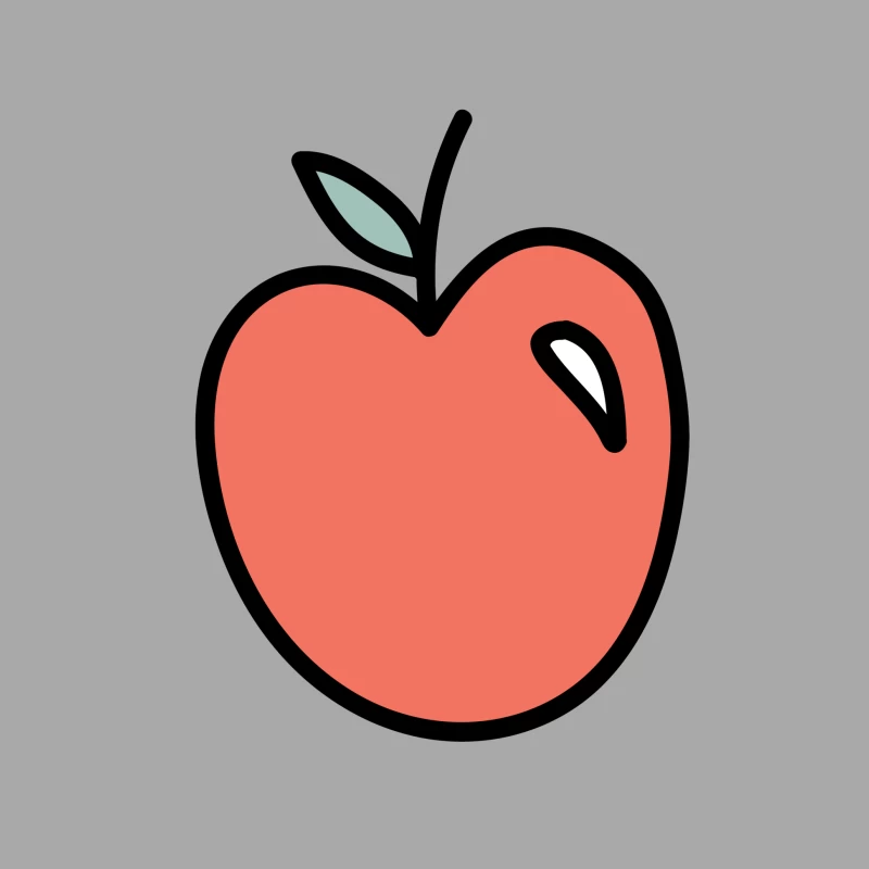 Illustration de pomme minimaliste Homme Sweat à capuche