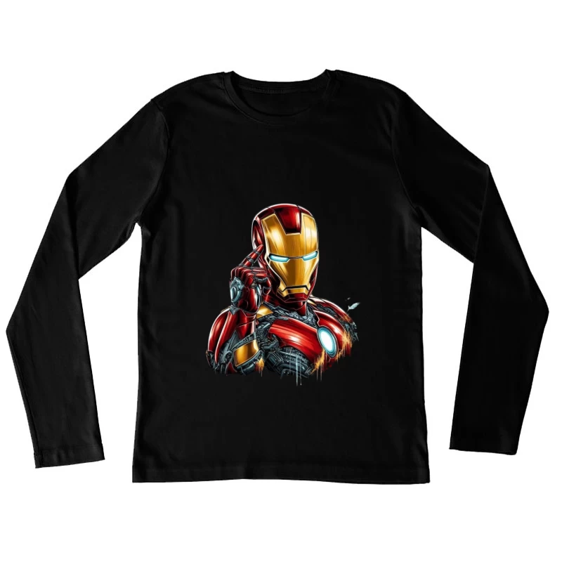 Iron Man Artwork Female Long Sleeve T-Shirt