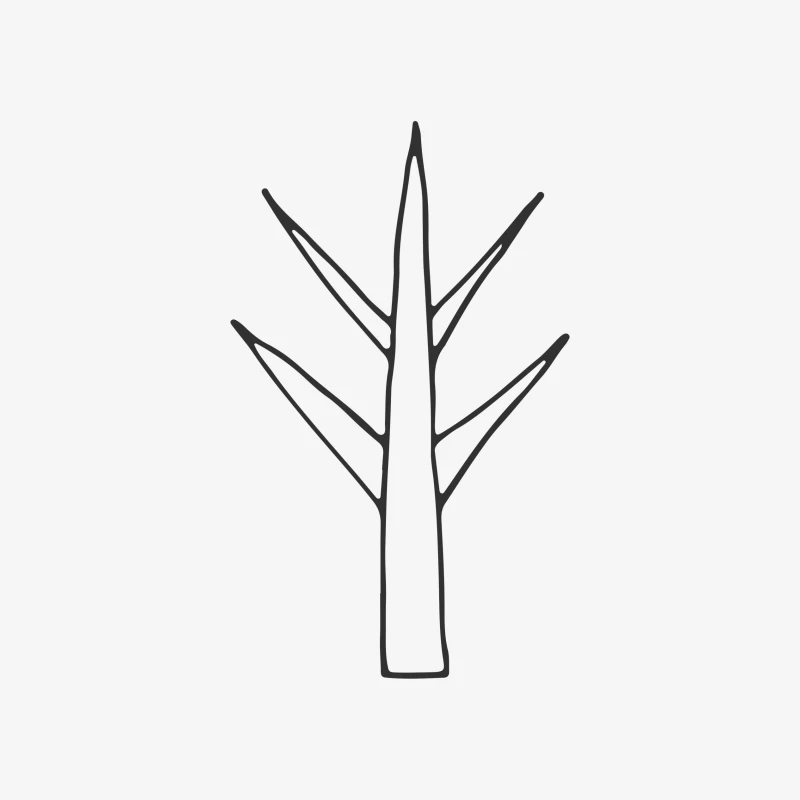 Dessin d'un Arbre Minimaliste Homme Sweat-shirt à enfiler
