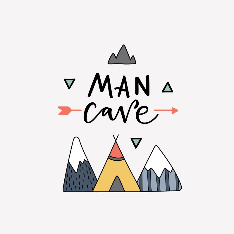 Tente et Montagnes avec Flèche et Texte Femme T-Shirt