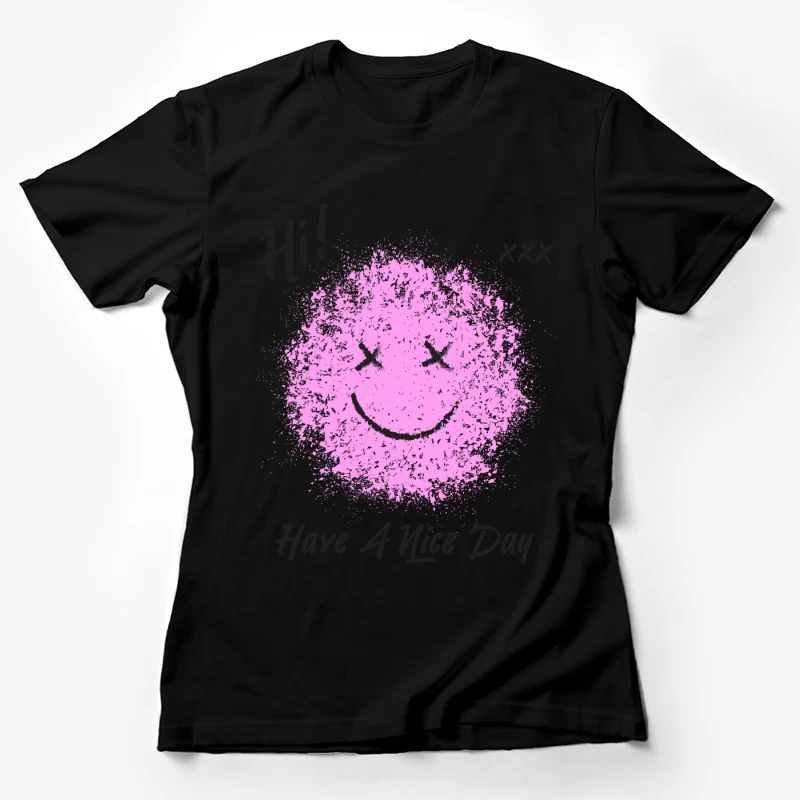 Rosa Smile mit Botschaft Damen T-Shirt