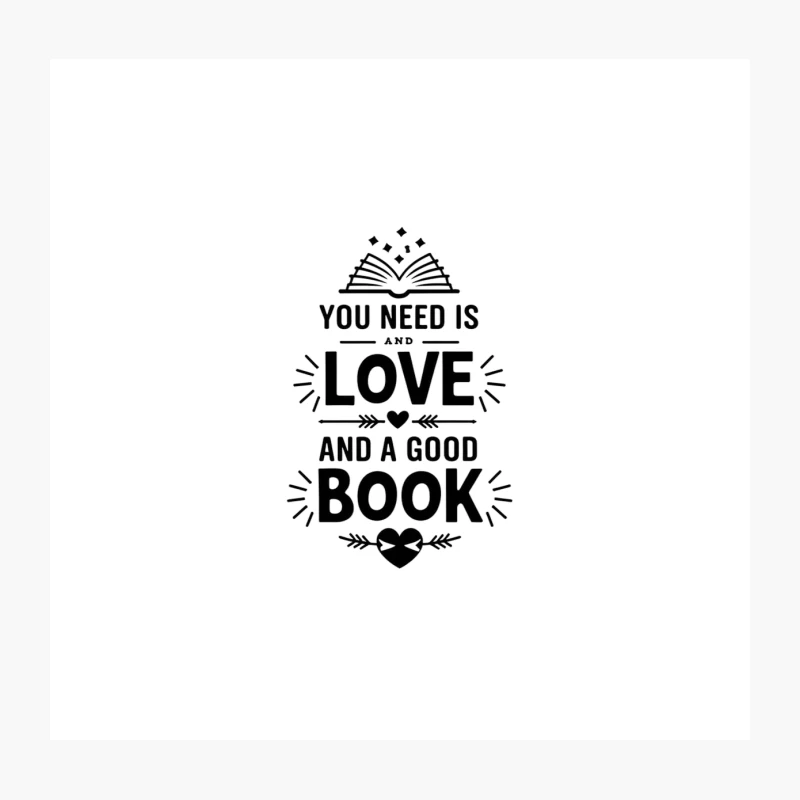 Inspirational Reading Quote: Love and Books Throw Pillow