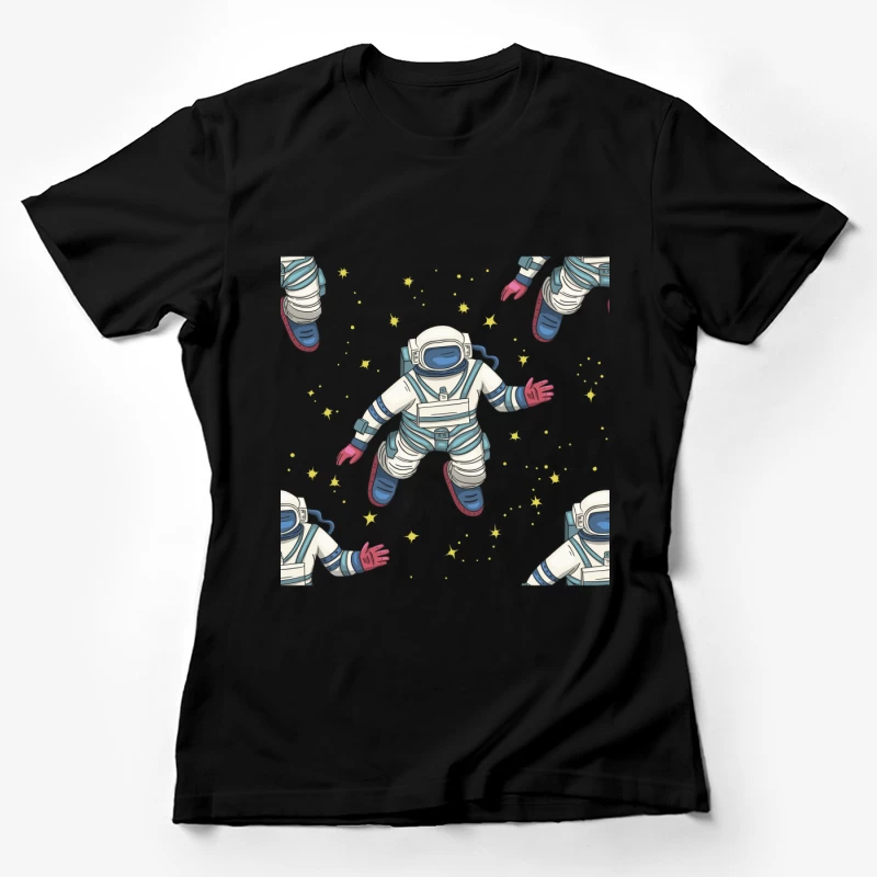 Astronautenmuster im Weltraum Damen T-Shirt