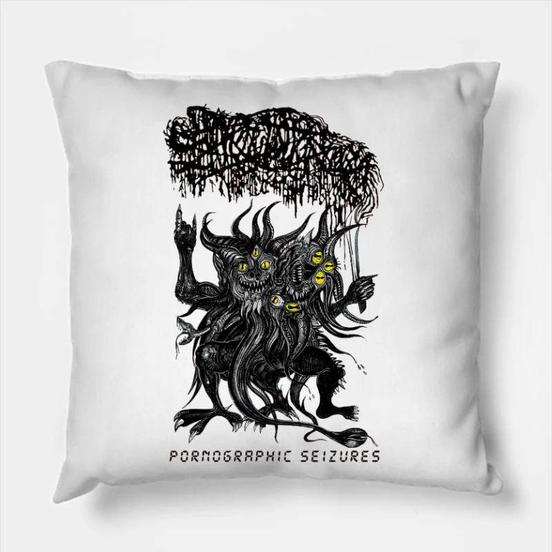 Sanguisugabogg Pornographic Seizures Throw Pillow