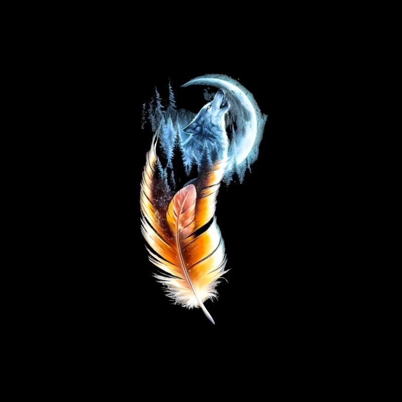 Fantasy Wolf Howling at the Crescent Moon iPhone Case