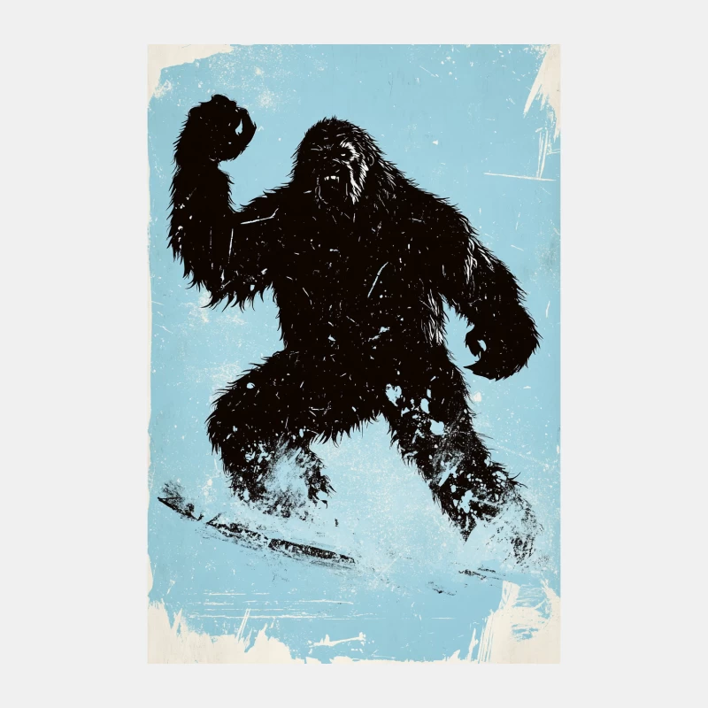 Illustrated Bigfoot: Mythical Cryptid in Folklore Male Tank Top