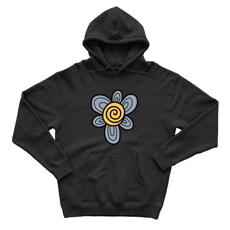 Fleur abstraite avec centre en spirale Homme Sweat à capuche