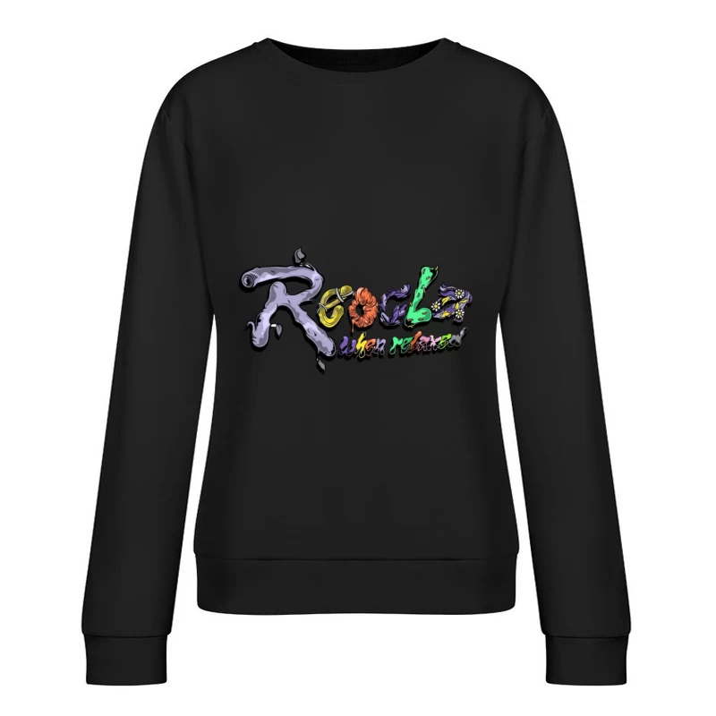 Psychedelisches Retro-Design mit Botschaft Damen Pullover Sweatshirt