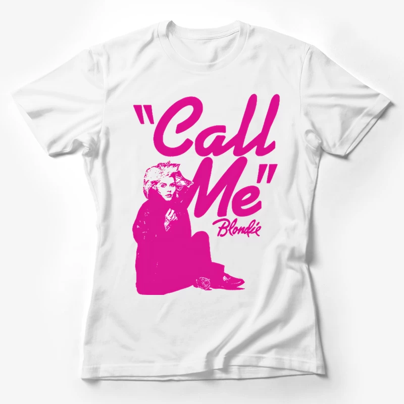 Vintage Pink "Call Me" Blondie Single Poster Female T-Shirt