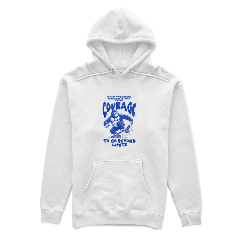 Gorille courageux sur skateboard Femme Sweat à capuche