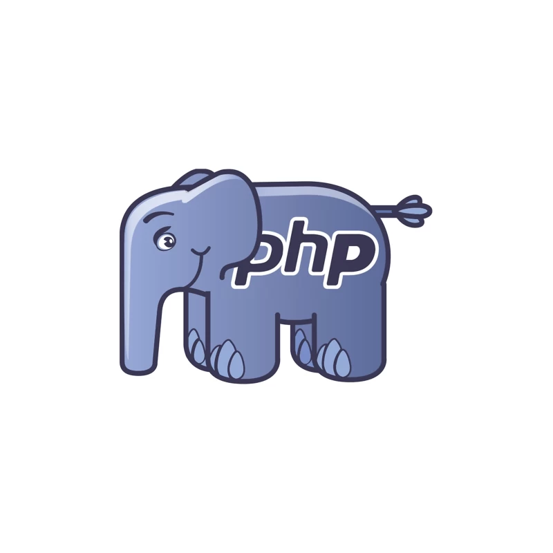 PHP Programming Language Elephant Mascot Logo Desk Mat