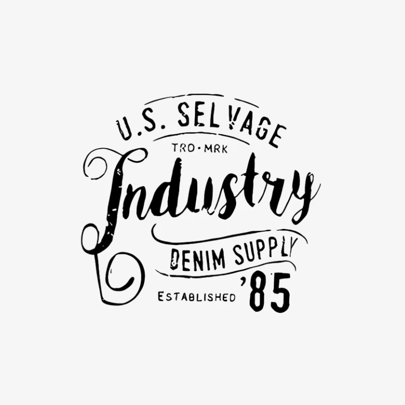 U.S. Selvedge Denim Industrie-Design von '85 Herren Langarm T-Shirt