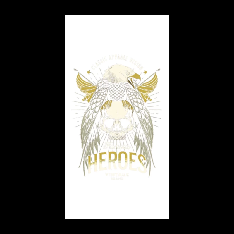 Heroic Eagle Skull with Golden Wings Vintage Design iPhone Case