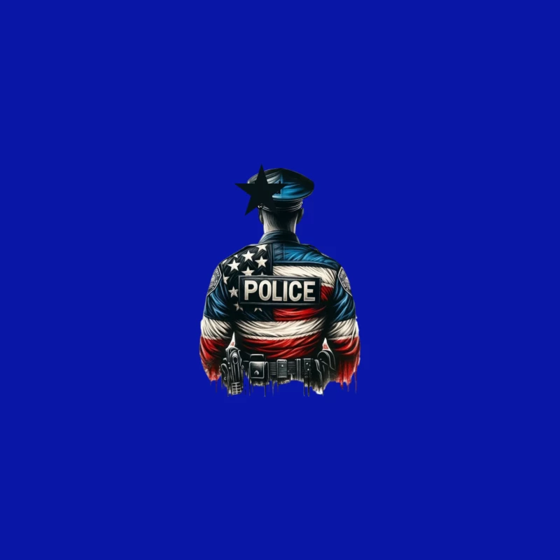 Patriotic Police Art Illustration iPhone Case