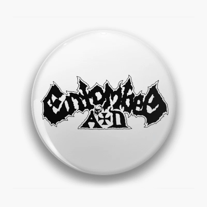 Entombed Black Logo Pin