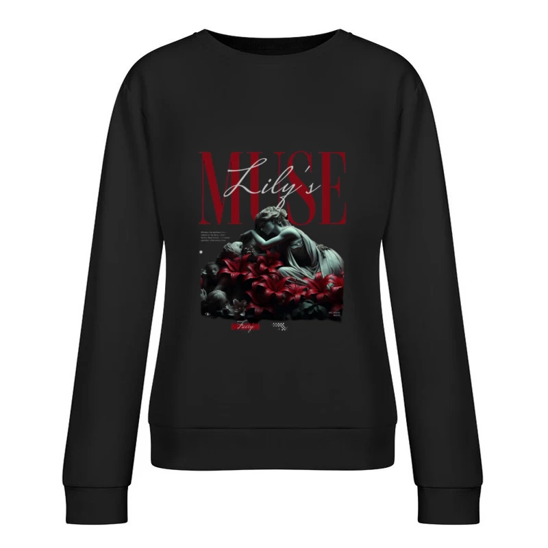 Lily - Sculpture et Fleurs Femme Sweat-shirt à enfiler