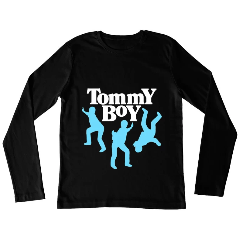 Tommy Boy Logo with Dancing Blue Silhouettes Female Long Sleeve T-Shirt