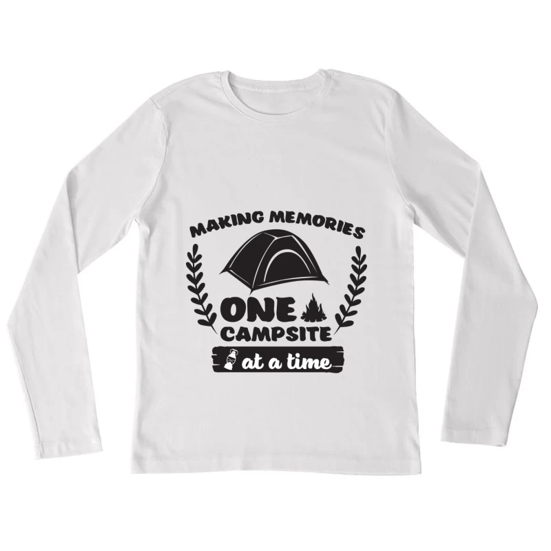 Camping et souvenirs: une expérience à chaque fois Femme Manches Longues T-Shirt