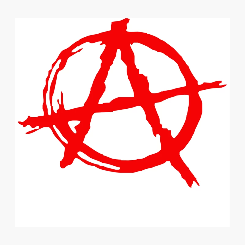Anarchy Symbol Throw Pillow