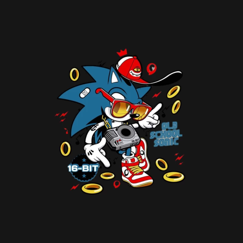Retro Sonic im Street-Style Herren T-Shirt