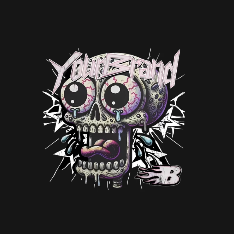 Conception de crâne en graffiti Femme T-Shirt