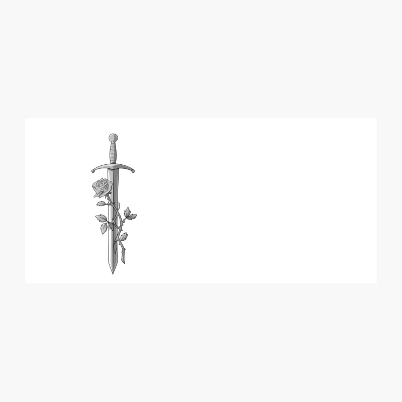Romantic Medieval Sword Entwined with Rose Coffee Mug