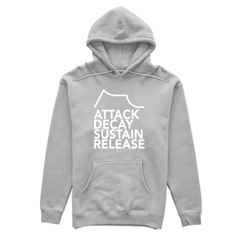 Attack, Decay, Sustain, Release Glitch Synthesizer Female Pullover Hoodie
