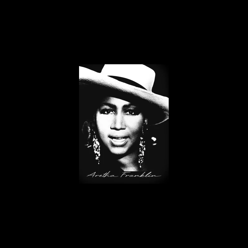 Classic Black and White Portrait with White Hat and Statement Jewelry Travel Mug