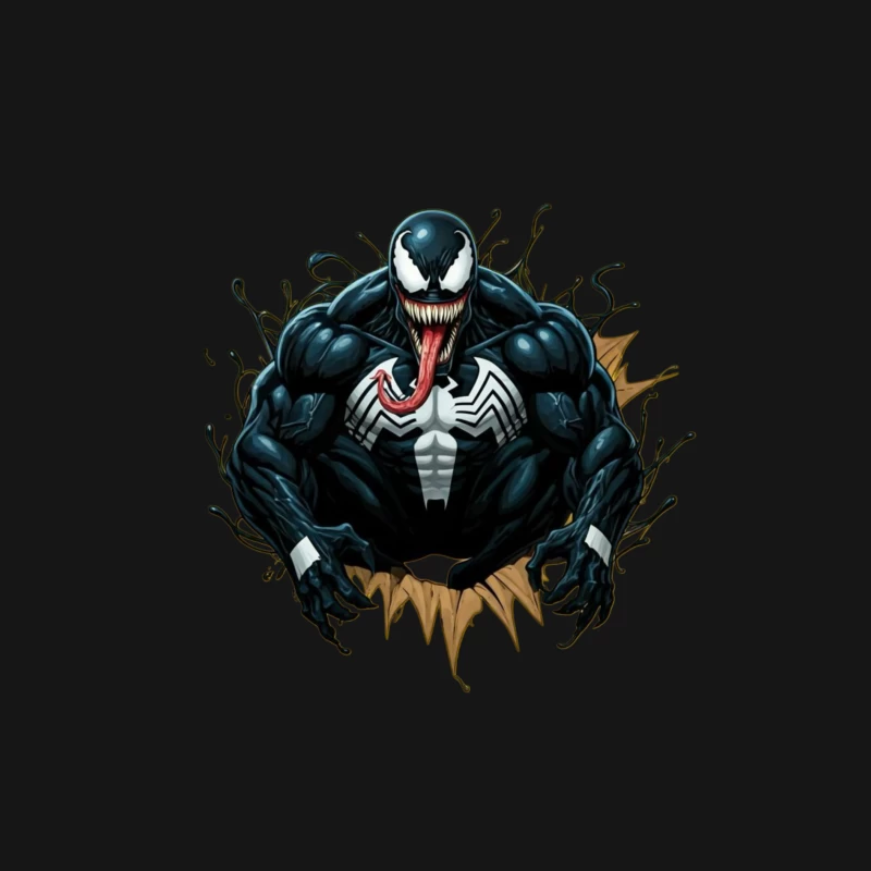 Venom: The Iconic Marvel Anti-Hero Female Long Sleeve T-Shirt